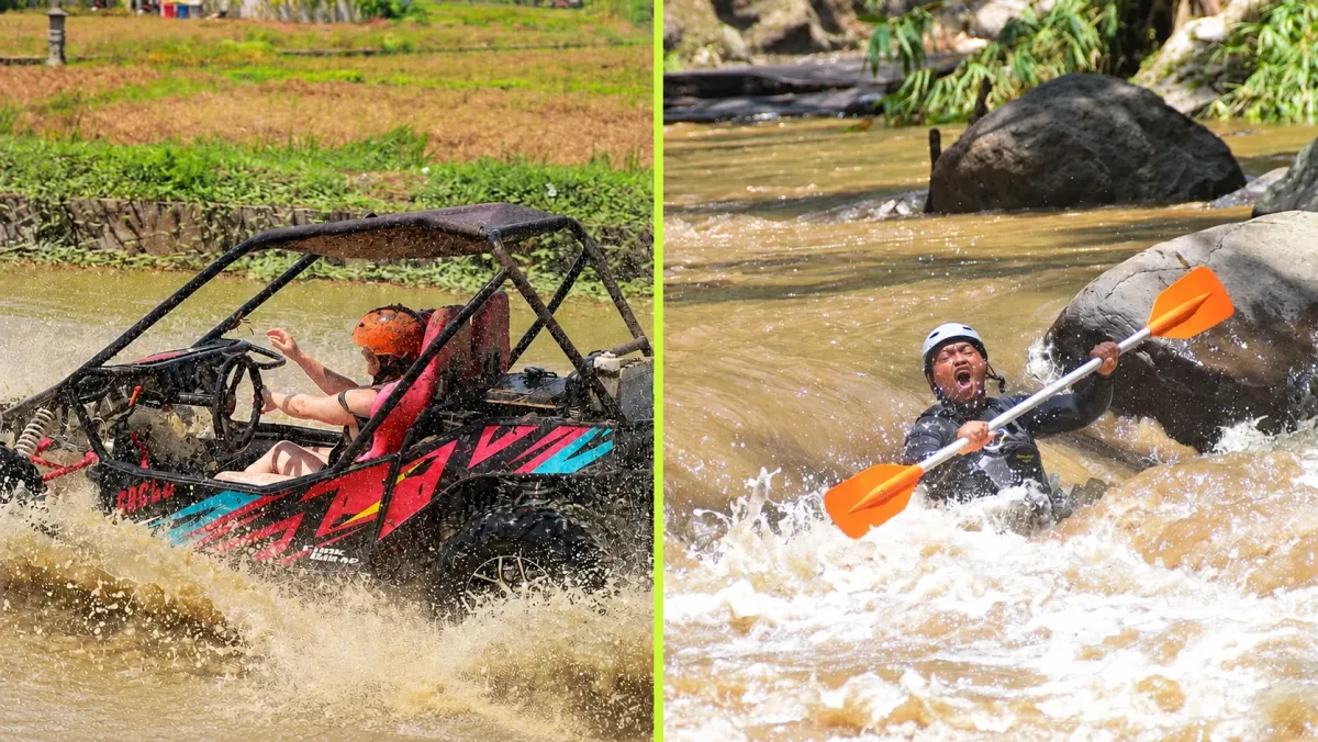 Single buggy and river tubing combination package